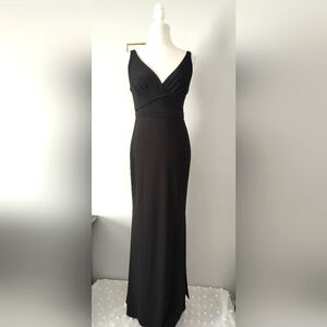 Laundry by shelli segal dress Style Maxi Color Black Zipper Back Size 2 Good Con